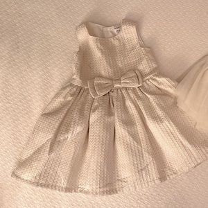 Gold and cream brocade dress